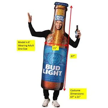 Rasta Imposta Bud Light Beer Bottle Costume for Adults