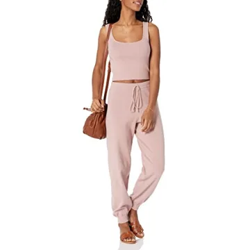 The Drop Women's Angelica Cropped Tank in Zephyr Pink
