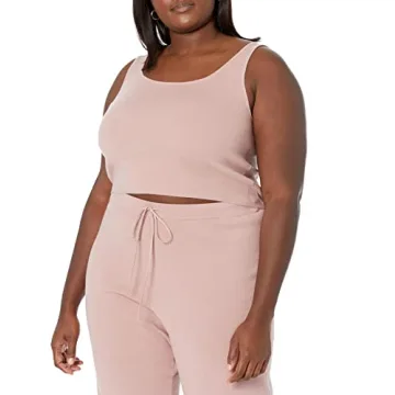 The Drop Women's Angelica Cropped Tank in Zephyr Pink