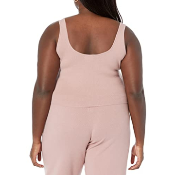 The Drop Women's Angelica Cropped Tank in Zephyr Pink