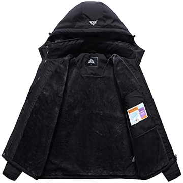 MOERDENG Women's Waterproof Jacket for Skiing and Winter Fun