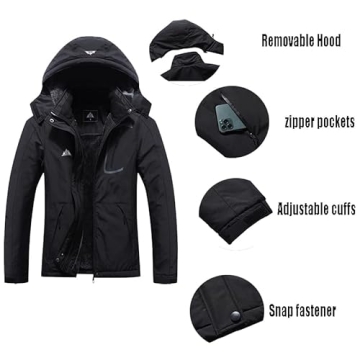 MOERDENG Women's Waterproof Jacket for Skiing and Winter Fun