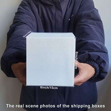 Calenzana 6x6x6 Inches Shipping Boxes Set of 25, White Corrugated Cardboard Box for Packing Mailing ...