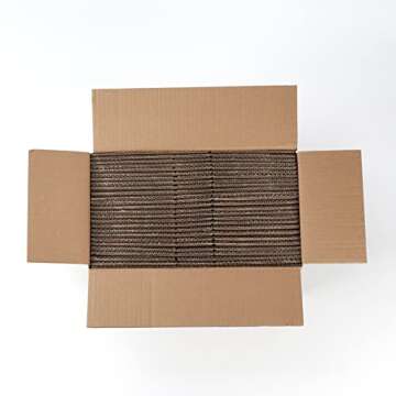 Calenzana 6x6x6 Inches Shipping Boxes Set of 25, White Corrugated Cardboard Box for Packing Mailing Small Business