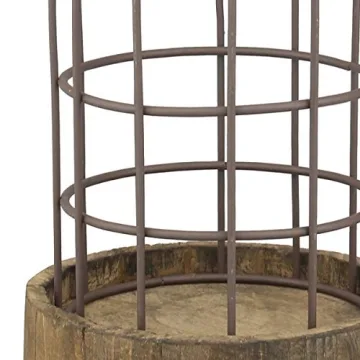 Stonebriar 2PC Wire Metal Cloche Set in Brown