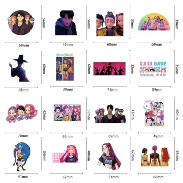 Korean Idol Vinyl Stickers - 100 Pack for Teens & Adults
