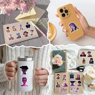 Korean Idol Vinyl Stickers - 100 Pack for Teens & Adults