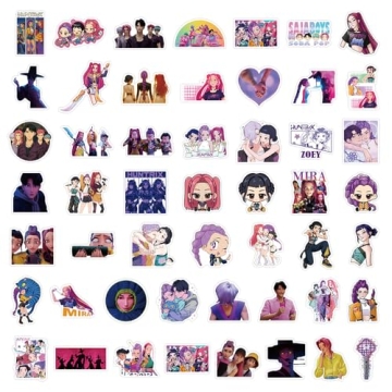 Korean Idol Vinyl Stickers - 100 Pack for Teens & Adults