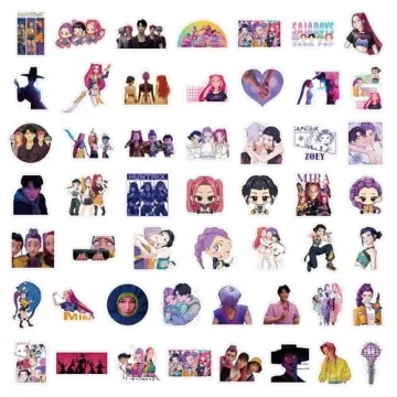 Korean Idol Vinyl Stickers - 100 Pack for Teens & Adults