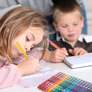 Vanstek 18 Colors Retractable Erasable Gel Pens