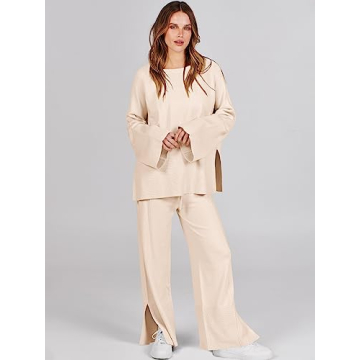 ANRABESS Women's Oversized Knit Sweater Lounge Set 2024