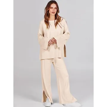 ANRABESS Women's Oversized Knit Sweater Lounge Set 2024