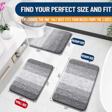 OLANLY Bathroom Rugs Mat 30x20, Extra Soft Absorbent Microfiber Bath Rugs, Rubber Backing, Quick Dry...