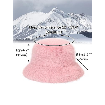 LA CARRIE Women's Fuzzy Bucket Hat for Winter Style