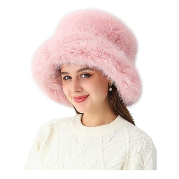 LA CARRIE Women's Fuzzy Bucket Hat for Winter Style