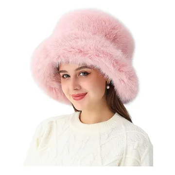 LA CARRIE Women's Fuzzy Bucket Hat for Winter Style