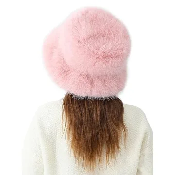 LA CARRIE Women's Fuzzy Bucket Hat for Winter Style