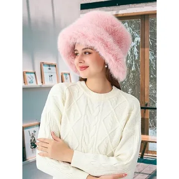 LA CARRIE Women's Fuzzy Bucket Hat for Winter Style