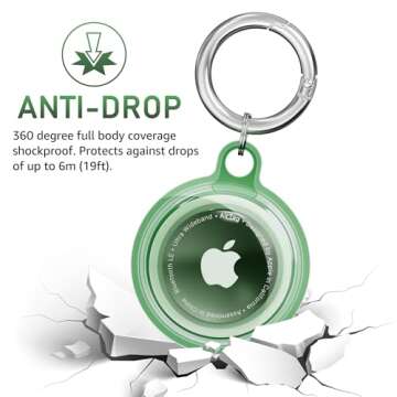 Waterproof Holder for Airtag, DDJ 4 Pack Airtag Keychain, AirTag Case for Dog Collar, Luggage, Keys, Full Body Anti-Scratch Protective (Clear)