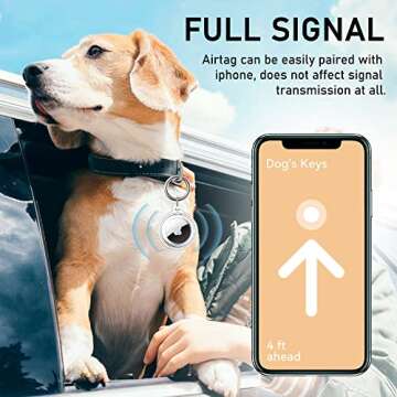 Waterproof Holder for Airtag, DDJ 4 Pack Airtag Keychain, AirTag Case for Dog Collar, Luggage, Keys, Full Body Anti-Scratch Protective (Clear)