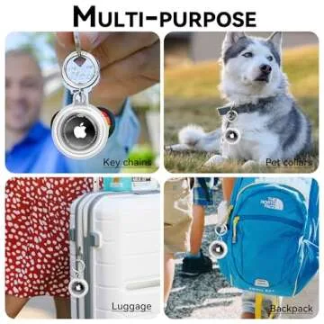 Waterproof Holder for Airtag, DDJ 4 Pack Airtag Keychain, AirTag Case for Dog Collar, Luggage, Keys, Full Body Anti-Scratch Protective (Clear)