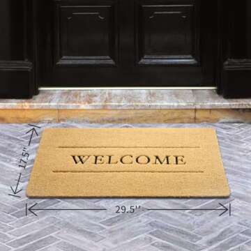 Yeaban Door Mat Outside Entrance | Outdoor Mats for Front/Back Door, Dirt Trapping, Non-Slip Doormat...