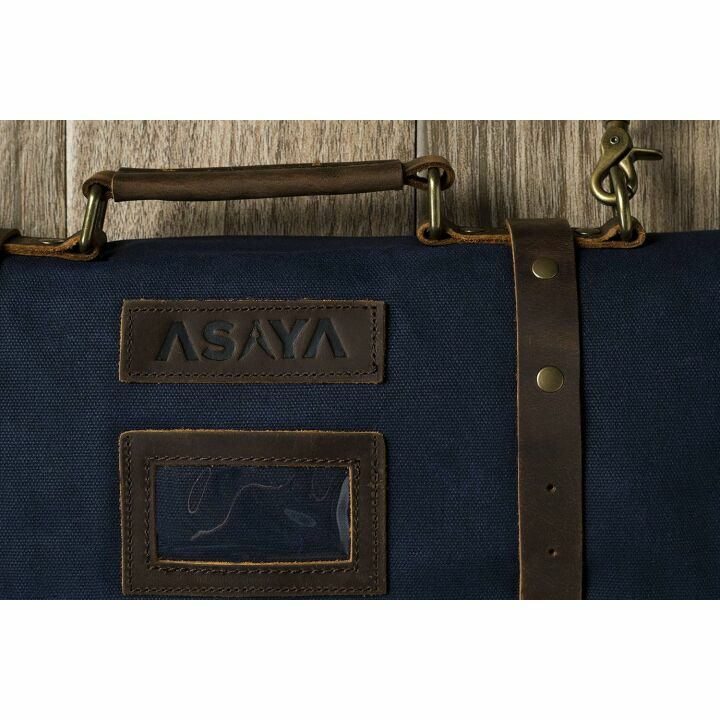 Asaya Waxed Canvas Knife Roll for Chefs & Students