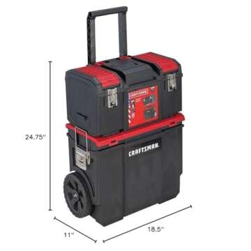 CRAFTSMAN 19-in. 3-in-1 Rolling Tool Box - Versatile Storage Solution