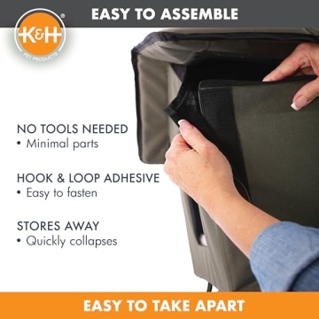 K&H Heated Cat House for Outdoor Cats with Heating Pad