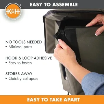 K&H Heated Cat House for Outdoor Cats with Heating Pad