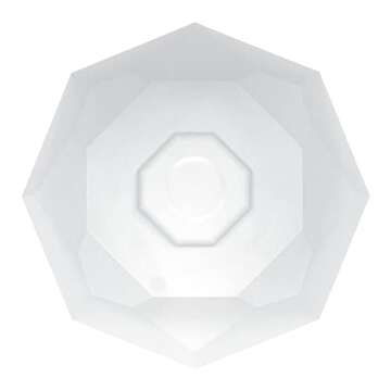 Bloem Tuxton Modern Hexagon Small Planter: 10" - Casper White - Matte Finish, Durable Resin, Modern ...