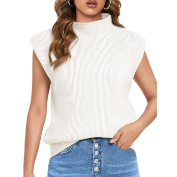 Elegant Himosyber Sleeveless Knit Sweater Tops for Women