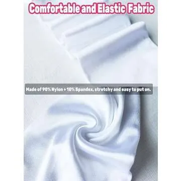 Women's White Long Satin Gloves 1920s Opera Bridal Wedding Dance Halloween Costume Evening Party Glo...