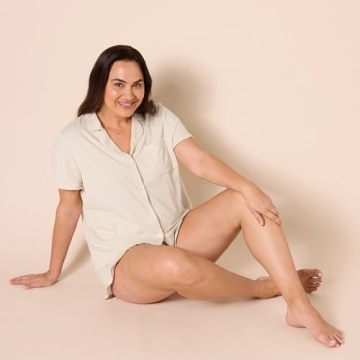 Amazon Essentials Women's Cotton Modal Piped Notch Collar Pajama Set (Available in Plus Size)