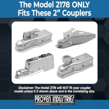 Proven Industries Heavy-Duty Trailer Lock for 2-Inch Couplers