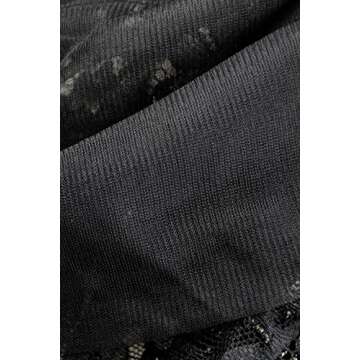 Charmian Women's Plus Size Strapless Floral Embroidery Mesh Princess Gothic Vintage Bustier Corset with Lace Skirt Black 5X-Large