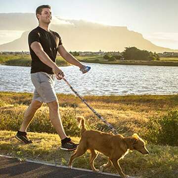 AUROTH Dog Leash Large Dogs, Heavy Duty Dog Leash Bungee, No Pull Dog Leash for Shock Absorption, Desert Camo Dog Training Leashes for Medium Large Breed Dogs 6FT, 2 Padded Handles