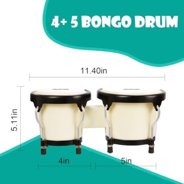 Soulmate Bongo Drum Set for All Ages & Beginners
