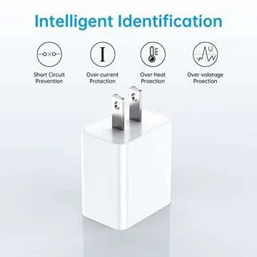 USB C Wall Charger Block 20W, Dual Port USB-C Wall Plug-in USB Charger 20W PD & QC3.0 USB A Fast Charging Block for iPhone 15/14/13/12/11 Series, iPad Pro, AirPods Pro, Samsung Android Phones and More