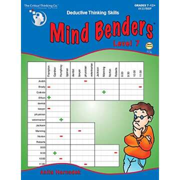 Mind Benders Level 7 Workbook - Deductive Thinking Skills Puzzles (Grades 7-12)