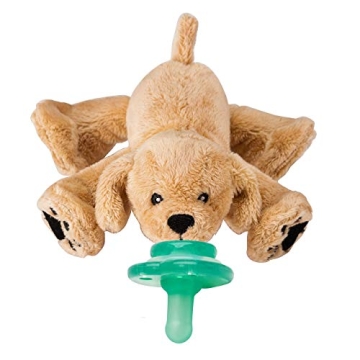 Nookums Retriever Pacifier Holder - Soft Plush Toy with Detachable Pacifier