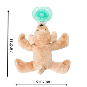 Nookums Retriever Pacifier Holder - Soft Plush Toy with Detachable Pacifier