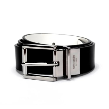 Kate Spade New York Women's Reversible Belt - Classic Black/Nickel Style