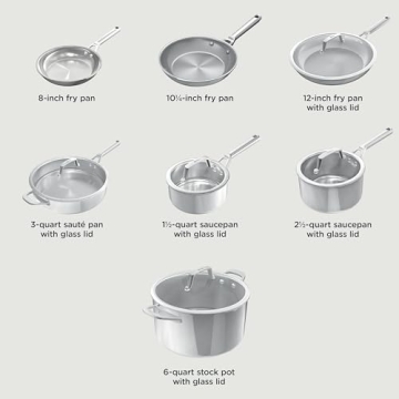 Ninja EverClad 12 Piece Stainless Steel Cookware Set