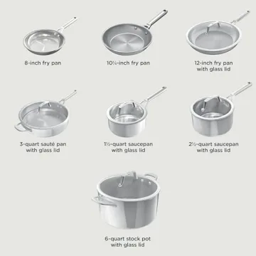 Ninja EverClad 12 Piece Stainless Steel Cookware Set