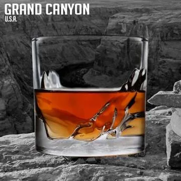 LIITON Grand Canyon Whiskey Glass Set - Unique Gift Idea