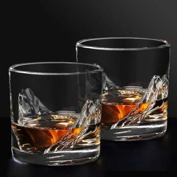 LIITON Grand Canyon Whiskey Glass Set - Unique Gift Idea