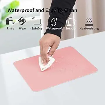 YXLILI Mouse Pad, Dual-Sided PU Leather Mouse Mat, Waterproof Ultra Smooth Mousepads with Stitched Edge Computer Mouse Pads for Gaming Office Work Home