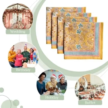 Maison d' Hermine Cotton Napkin Set of 4 for Dining