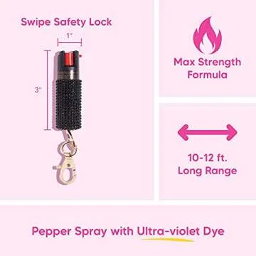 Blingsting Self Defense Kit - Stylish Pepper Spray & Alarm